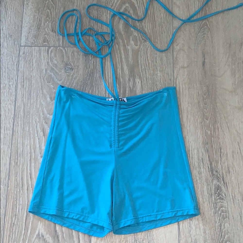 Iamgia blue biker shorts